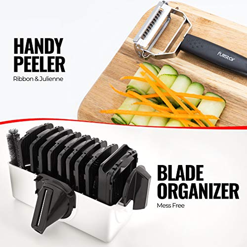 Mandoline slicer, Vegetable slicer, Cheese grater, Multi-functional kitchen tool, 11-in-1 slicer and grater