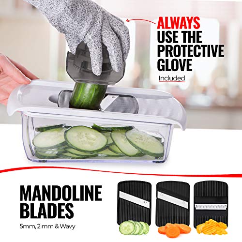 Mandoline slicer, Vegetable slicer, Cheese grater, Multi-functional kitchen tool, 11-in-1 slicer and grater