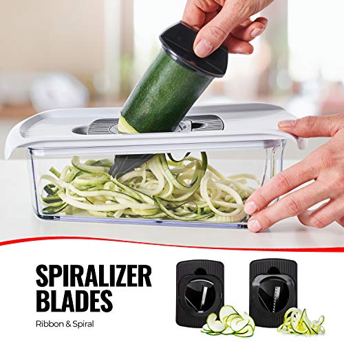 Mandoline slicer, Vegetable slicer, Cheese grater, Multi-functional kitchen tool, 11-in-1 slicer and grater