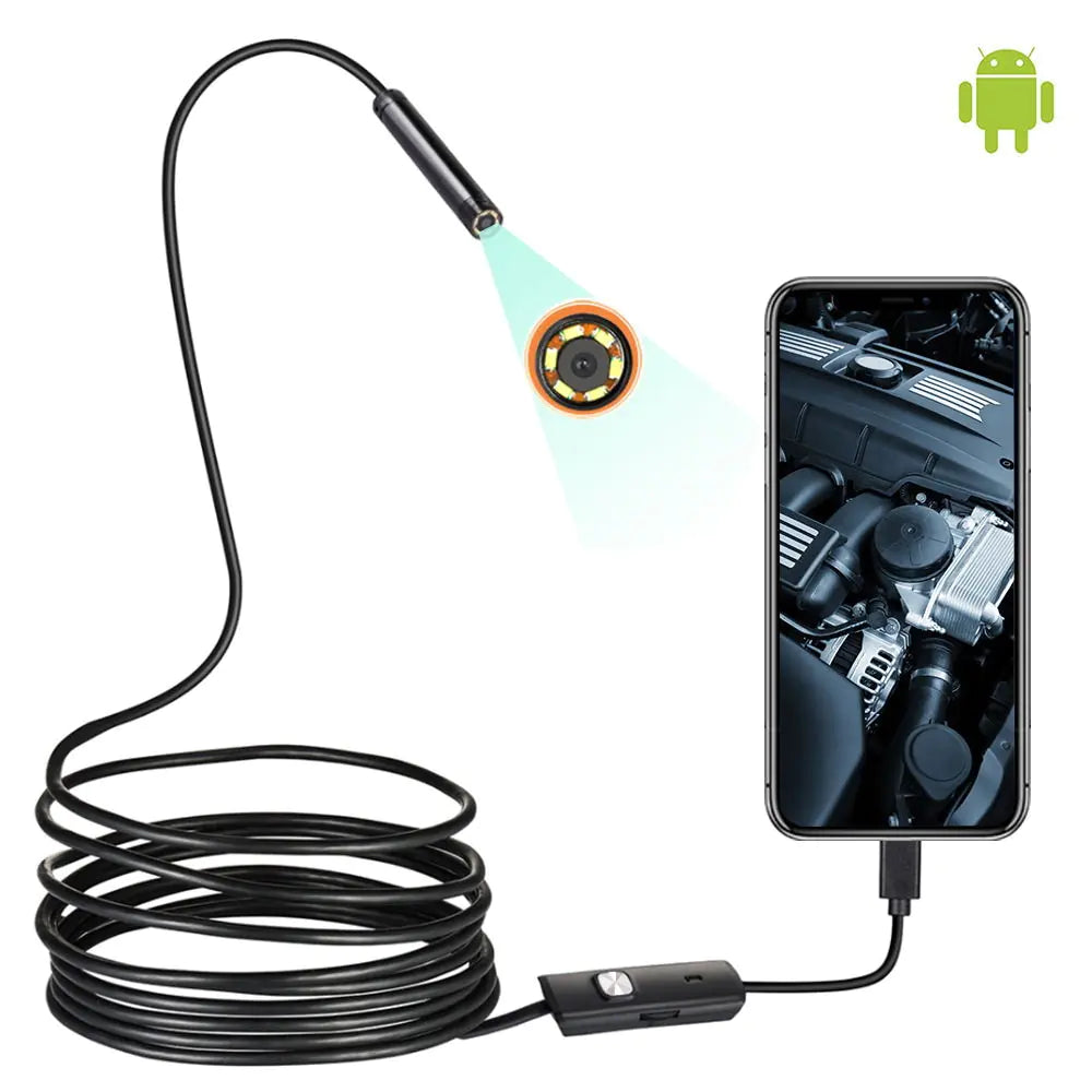 LED Car Endoscope Camera, Automotive endoscopic camera, Car inspection camera with LED
